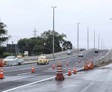 Novo viaduto de São José dos Pinhais tem pista superior liberada para o tráfego