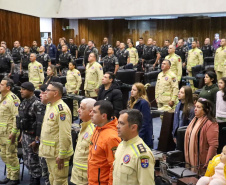 Forças de segurança do Paraná que atuaram em ações no Rio Grande do Sul são homenageadas