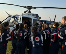 Sesa realiza curso de operador de suporte médico para atendimentos com helicópteros no Paraná
