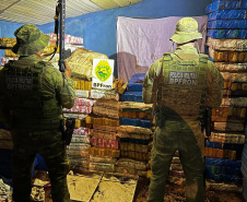 Policiais militares apreendem mais de 1,7 toneladas de substância análoga à maconha em Toledo