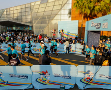 A capital paranaense foi sede neste domingo (4) da prova Disney Magic Run 2024, evento que contou com a participação de aproximadamente 5 mil atletas e aconteceu na Universidade Positivo.