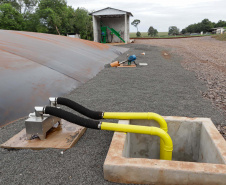 Vizinhos compartilham biodigestor para produzir energia limpa e manejar resíduos da suinocultura