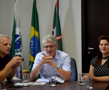 Secretário da Agricultura, Norberto Ortigara, durante reunião com representantes de consórcios intermunicipais. Curitiba,14/01/2019. Foto: Gisele Barão/SEAB