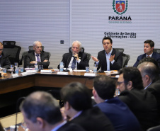 Governador Carlos Massa Ratinho Júnior, durante reunião com a equipe de governo. Curitiba, 15/01/2019 - Foto: José Fernando Ogura/ANPr