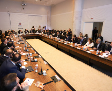 Governador Carlos Massa Ratinho Júnior, durante reunião com a equipe de governo. Curitiba, 15/01/2019 - Foto: Rodrigo Felix Leal/ANPr