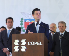 Governador Carlos Massa Ratinho Junior participa da solenidade de posse do presidente da Copel, Daniel Pimentel Slaviero.  -  Curitiba, 16/01/2019  -  Foto: Rodrigo Félix Leal