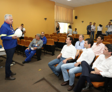 Governador Carlos Massa Ratinho Junior, acompanhado do presidente da Copel, Daniel Pimentel, visita a Usina Governador Bento Munhoz da Rocha Netto (Foz do Areia), no município de Pinhão  -  Pinhão, 22/01/2019  -  Foto: Rodrigo Félix Leal