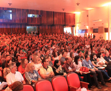 A Secretaria de Estado da Educação iniciou nessa quinta-feira (24), em Pinhão (no Centro-Sul), a segunda etapa do Seminário de Diretores ? Aprendizagem em Foco 2019. Participam cerca de 700 servidores, entre diretores das escolas estaduais, chefes de Núcleos de Educação e técnicos pedagógicos, das regionais de Campo Mourão, Pitanga, Ivaiporã, Goioerê, Cianorte, Paranavaí, Loanda, Umuarama, Assis Chateaubriand e Toledo .  -  Faxinal do Céu, 24/01/2019  -  Foto: Fernando de Jesus/SEED