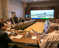 Governador Carlos Massa Ratinho Junior durante reunião com a equipe de governo. Curitiba,29/01/2019 - Foto: Maurílio Cheli/ANPrr