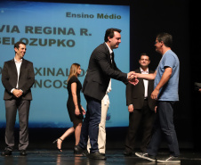 Governador Carlos Massa Ratinho Junior participa da abertura do Seminário Aprendizagem em Foco. Curitiba, 29/01/2019. Foto: José Fernando Ogura/ANPr