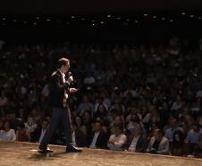 Governador Carlos Massa Ratinho Junior participa da abertura do Seminário Aprendizagem em Foco. Curitiba, 29/01/2019. Foto:  Rodrigo Félix Leal/ANPr