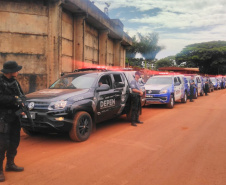 Agentes penitenciários que integram o quadro efetivo do Estado participaram do terceiro curso de escolta prisional realizado na cidade de Maringá. O objetivo foi capacitar esses servidores para compor os grupos especializados do Setor de Escolta Prisional do Departamento Penitenciário do Paraná (Depen).  Foto: Divulgação/Depen
