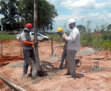 Obras para execução de um novo reservatório em Maristela.Foto:Sanepar