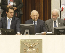 Governador Carlos Massa Ratinho Junior participa, na Assembleia Legislativa do Estado Paraná da abertura dos trabalhos legislativos de 2019.  -  Curitiba, 01/02/2019  -  Foto: Arnaldo Alves/ANPr