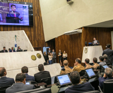 Governador Carlos Massa Ratinho Junior, apresenta Programa de Governo para Deputados na Assembleia Legislativa. Curitiba, 04/02/2019. Foto: Maurilio Cheli/ANPr