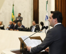 Governador Carlos Massa Ratinho Junior, apresenta Programa de Governo para Deputados na Assembleia Legislativa. Curitiba, 04/02/2019. Foto: Rodrigo Félix Leal/ANPr