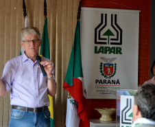 O Instituto Agronômico do Paraná (Iapar) lançou, nesta terça-feira (05), no Show Rural, em Cascavel, um aplicativo de monitoramento do clima disponível no celular. Paralelamente lançou o atlas climático atualizado, também disponível on-line.  Na foto, o secretário Norberto Ortigara  -  Cascavel, 05/02/2019  -  Foto: Divulgação SEAB