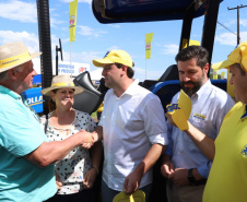 O governador Carlos Massa Ratinho Júnior entregou nesta quinta-feira (7), durante o Show Rural, em Cascavel, três tratores agrícolas para produtores do município de Catanduvas.  -  Cascavel, 07/02/2019  -  Foto: Rodrigo Félix Leal/ANPr