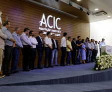 Governador Carlos Massa Ratinho Júnior na Associação Comercial e Industrial de Cascavel (ACIC) -  Cascavel, 07/02/2019  -  Foto: Arnaldo Alves/ANPr