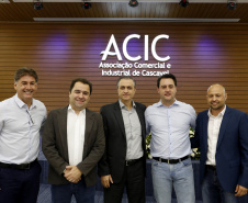 Governador Carlos Massa Ratinho Júnior na Associação Comercial e Industrial de Cascavel (ACIC) -  Cascavel, 07/02/2019  -  Foto: Arnaldo Alves/ANPr