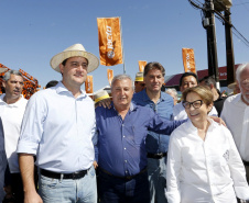 O governador Carlos Massa Ratinho Junior recebe a ministra da Agricultura, Pecuária e Abastecimento, Tereza Cristina, no Show Rural Coopavel.  -  Cascavel, 08/02/2019  -  Foto: Arnaldo Alves/ANPr