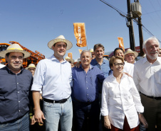 O governador Carlos Massa Ratinho Junior recebe a ministra da Agricultura, Pecuária e Abastecimento, Tereza Cristina, no Show Rural Coopavel.  -  Cascavel, 08/02/2019  -  Foto: Arnaldo Alves/ANPr