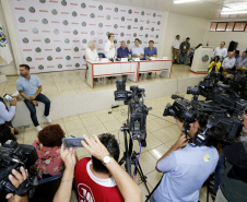 O governador Carlos Massa Ratinho Junior recebe a ministra da Agricultura, Pecuária e Abastecimento, Tereza Cristina, no Show Rural Coopavel.  -  Cascavel, 08/02/2019  -  Foto: Arnaldo Alves/ANPr