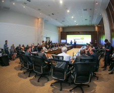 Governador Carlos Massa Ratinho Júnior, durante reunião com a equipe de governo. - Curitiba, 07/02/2019 -Foto: Geraldo Bubniak/ANPr