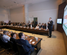 Governador Carlos Massa Ratinho Júnior coordena reunião com  equipe de Governo  -  Curitiba, 12/02/2019  -  Foto: Rodrigo Félix Leal/ANPr