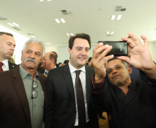 O governador Carlos Massa Ratinho Junior  deu posse, em cerimônia no Palácio Iguaçu, ao secretário de Estado do Desenvolvimento Sustentável e Turismo, Marcio Nunes, e aos presidentes das autarquias vinculadas à pasta. Foram empossados os presidentes do Instituto Água e Terra, Everton Souza; do Simepar, Eduardo Alvin; da Paraná Desenvolvimento, Eduardo Bekin; e da Paraná Turismo, João Jacob Mehl.  -  Curitiba, 12/02/2019  -  Foto: Rodrigo Félix Leal/ANPr