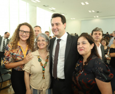 O governador Carlos Massa Ratinho Junior  deu posse, em cerimônia no Palácio Iguaçu, ao secretário de Estado do Desenvolvimento Sustentável e Turismo, Marcio Nunes, e aos presidentes das autarquias vinculadas à pasta. Foram empossados os presidentes do Instituto Água e Terra, Everton Souza; do Simepar, Eduardo Alvin; da Paraná Desenvolvimento, Eduardo Bekin; e da Paraná Turismo, João Jacob Mehl.  -  Curitiba, 12/02/2019  -  Foto: Rodrigo Félix Leal/ANPr