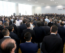 Governador Carlos Massa Ratinho Júnior dá posse ao secretário de Estado da Infrestrurura e Logística, Sandro Alex, e ao diretor do Departamento de Estradas e Rodagem (DER), João Alfredo zampieri  -  Curitiba, 13/02/2019  -  Foto: Jaelson Lucas/ANPr