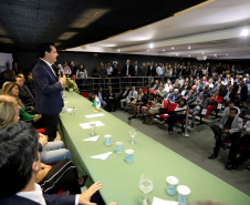 Governador Carlos Massa Ratinho Júnior dá posse ao secretário do Desenvolvimento Urbano e de Obras Públicas, João Carlos Ortega  -  Curitiba, 14/02/2019  -  Foto: José Fernando Ogura/ANPr