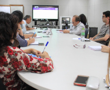 Cordenadores e técnicos dos Escritórios Regionais do Serviço Social Autônomo Paranacidade, órgão ligado à Secretaria de Estado do Desenvolvimento Urbano, participam a partir desta segunda-feira (18) da capacitação para uso do Portal dos Municípios do Paraná.  -   Curitiba, 18/02/2019  -  Foto: Divulgação SEDU