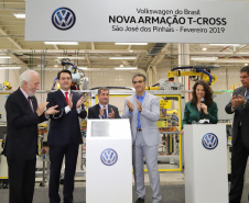 Governador Carlos Massa Ratinho Júnior participa da solenidade de comemoração de 20 anos da Volkswagen no Paraná.  -  São José dos Pinhais, 19/02/2019  -  Foto: José Fernando Ogura/ANPr