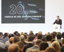 Governador Carlos Massa Ratinho Júnior participa da solenidade de comemoração de 20 anos da Volkswagen no Paraná.  -  São José dos Pinhais, 19/02/2019  -  Foto: José Fernando Ogura/ANPr