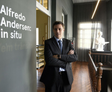 Luiz Gustavo Vidal, diretor do Museu Casa Alfredo Andersen.Curitiba, 06 de fevereiro de 2019.Foto: Kraw Penas/SEEC