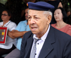 O governador Carlos Massa Ratinho Junior particip da cerimônia que comemora o 74º aniversário da tomada de Monte Castelo, na Itália, pela Força Expedicionária Brasileira, na Segunda Guerra Mundial. Foto: Gilson Abreu/ANPr