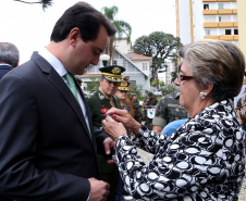 O governador Carlos Massa Ratinho Junior particip da cerimônia que comemora o 74º aniversário da tomada de Monte Castelo, na Itália, pela Força Expedicionária Brasileira, na Segunda Guerra Mundial. Foto: Gilson Abreu/ANPr