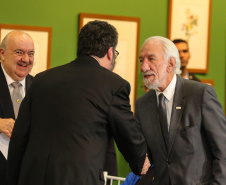 O vice governador Darci Piana no Memorial de Curitiba durante a abertura da 1ª Reunião do Grupo BRICS 2019, grupo econômico formado por autoridades do Brasil, Rússia, Índia, China e África do Sul para debater questões econômicas relacionadas aos países. Curitiba, 13/03/2019 -  Foto: Geraldo Bubniak/ANPr