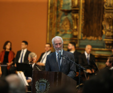 O vice governador Darci Piana no Memorial de Curitiba durante a abertura da 1ª Reunião do Grupo BRICS 2019, grupo econômico formado por autoridades do Brasil, Rússia, Índia, China e África do Sul para debater questões econômicas relacionadas aos países. Curitiba, 13/03/2019 -  Foto: Geraldo Bubniak/ANPr