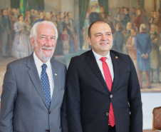 Vice-governador Darci Piana recebe o embaixador da República da Macedônia do Norte, Ivica Bocevski  -  Curitiba, 18/03/2019  - Foto: José Fernando Ogurta/ANPr