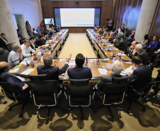 Governador Carlos Massa Ratinho Júnior coordena reunião com o secretariado  -  Curitiba, 19/03/2019  -  Foto: José Fernando Ogura/ANPr