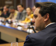 Governador Carlos Massa Ratinho Júnior coordena reunião com o secretariado  -  Curitiba, 19/03/2019  -  Foto: José Fernando Ogura/ANPr