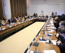 Governador Carlos Massa Ratinho Júnior coordena reunião com o secretariado  -  Curitiba, 19/03/2019  -  Foto: José Fernando Ogura/ANPr