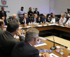 Governador Carlos Massa Ratinho Júnior coordena reunião com o secretariado  -  Curitiba, 19/03/2019  -  Foto: José Fernando Ogura/ANPr