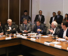 Governador Carlos Massa Ratinho Júnior coordena reunião com o secretariado  -  Curitiba, 19/03/2019  -  Foto: Rodrigo Félix Leal/ANPr