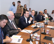 Governador Carlos Massa Ratinho Júnior coordena reunião com o secretariado  -  Curitiba, 19/03/2019  -  Foto: Rodrigo Félix Leal/ANPr