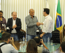 Governador Carlos Massa Ratinho Junior libera recursos para pavimentação asfáltica em Araucária.  -  Araucária, 20/03/2019  -  Foto: José Fernando Ogura/ANPr