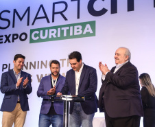 O governador Carlos Massa Ratinho Junior participa nesta quinta-feira (21),  da segunda edição do Smart City Expo Curitiba 2019. Maior evento de cidades inteligentes do mundo, o Smart City acontece na Expo Barigui. Curitiba, 21/03/2019 -  Foto: Gilson Abreu/ANPr